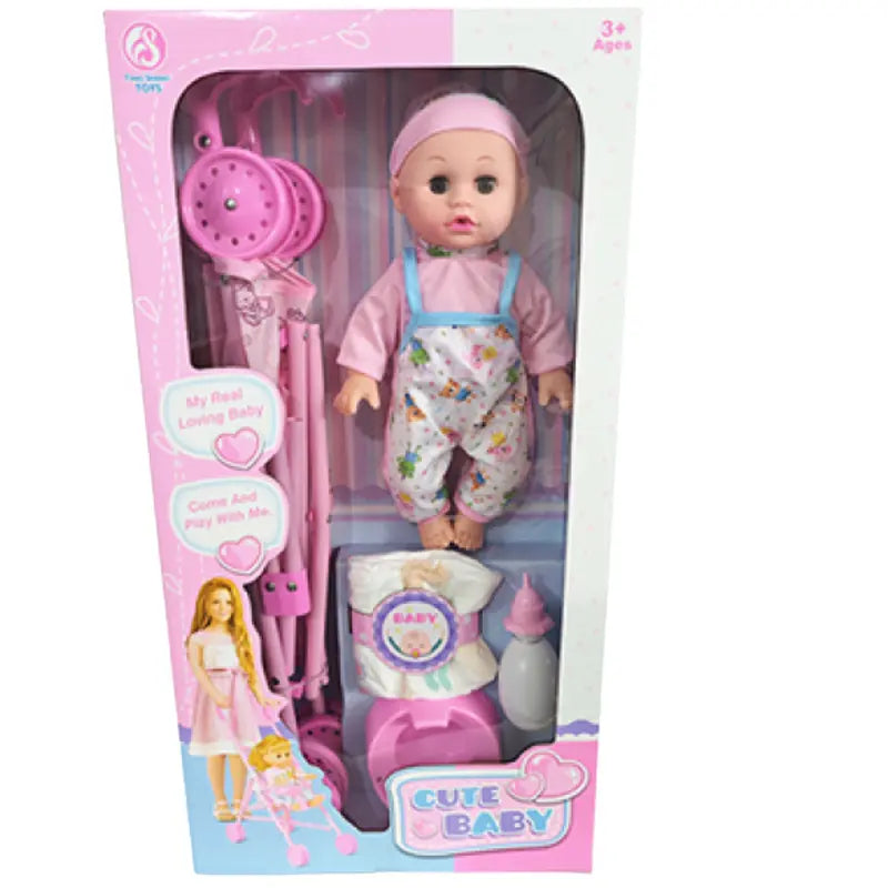 Baby Doll 14-Inch Baby Doll with Pram