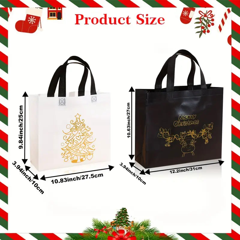 6 pcs Reusable Christmas Gift Bags