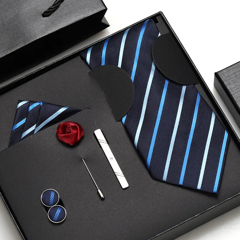 business stripe arrow solid color polyester yarn men's tie