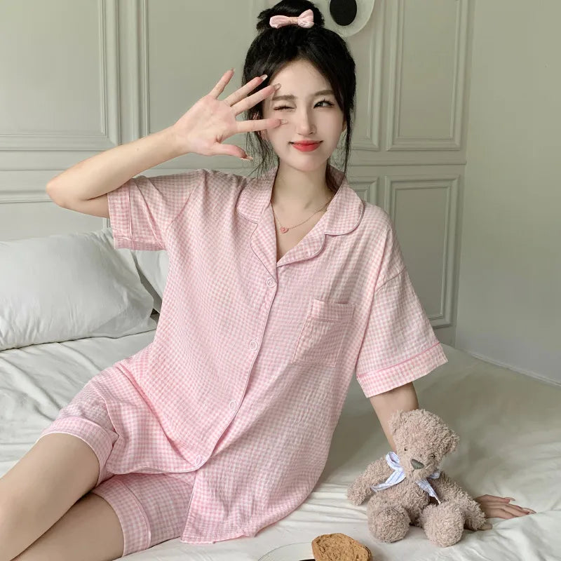 Cloud Cotton Long Sleeve Sleepwear Women's Spring Autumn Style Cute Doll Collar Home Clothes Breathable Casual Sleepwear