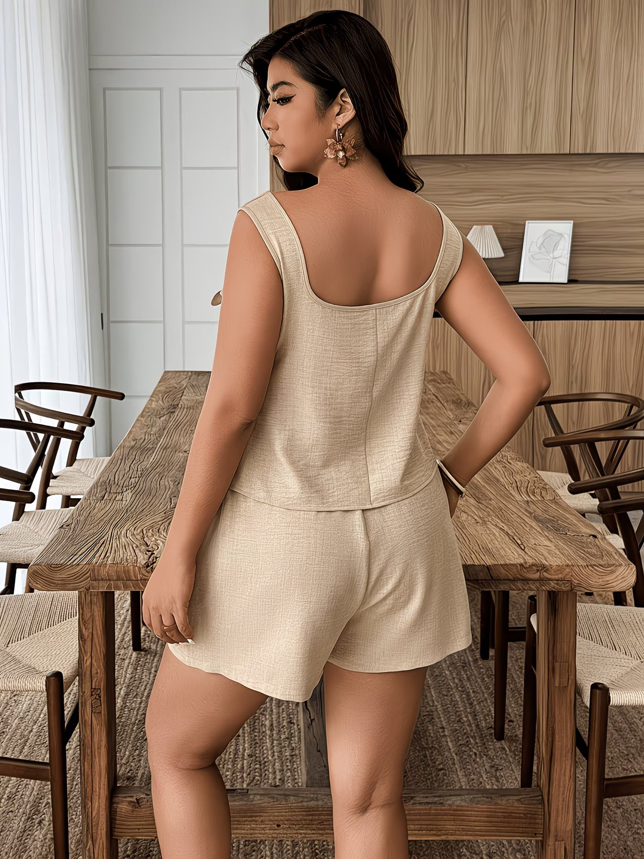 Floral Embellished Camisole &  Wide-Leg Shorts – Women's Co-ord Set