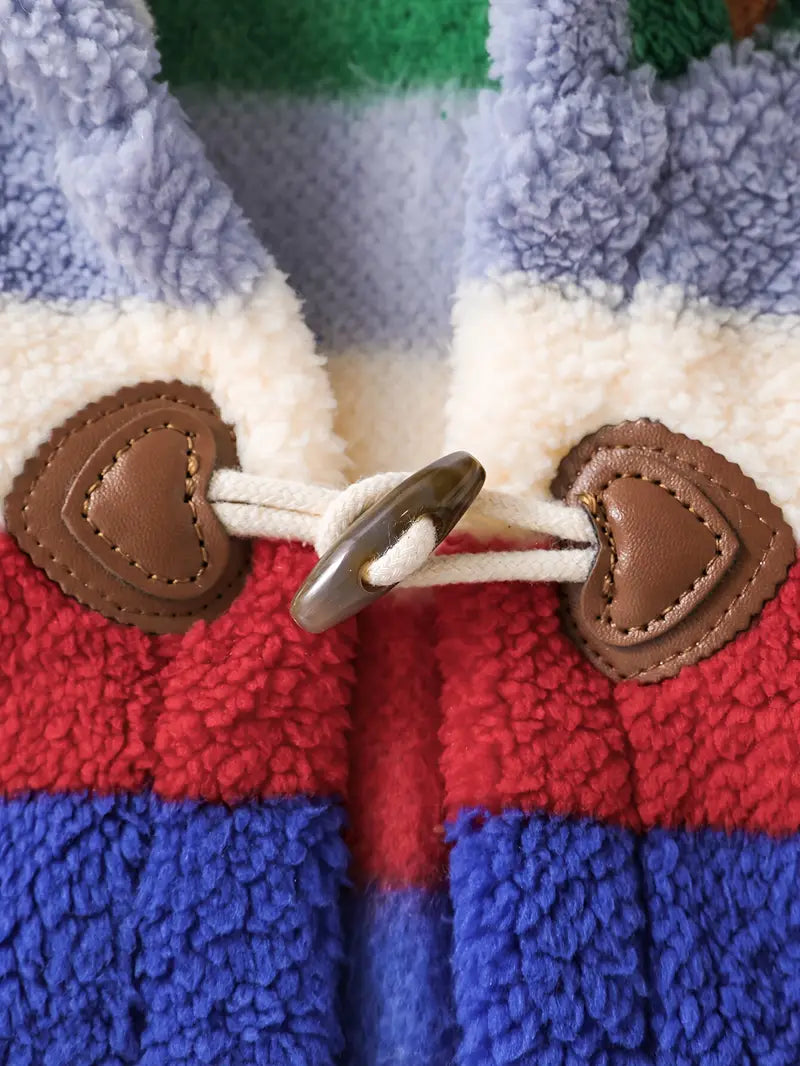 Winter Jacket with Plush Fleece Lining & Bear Ears