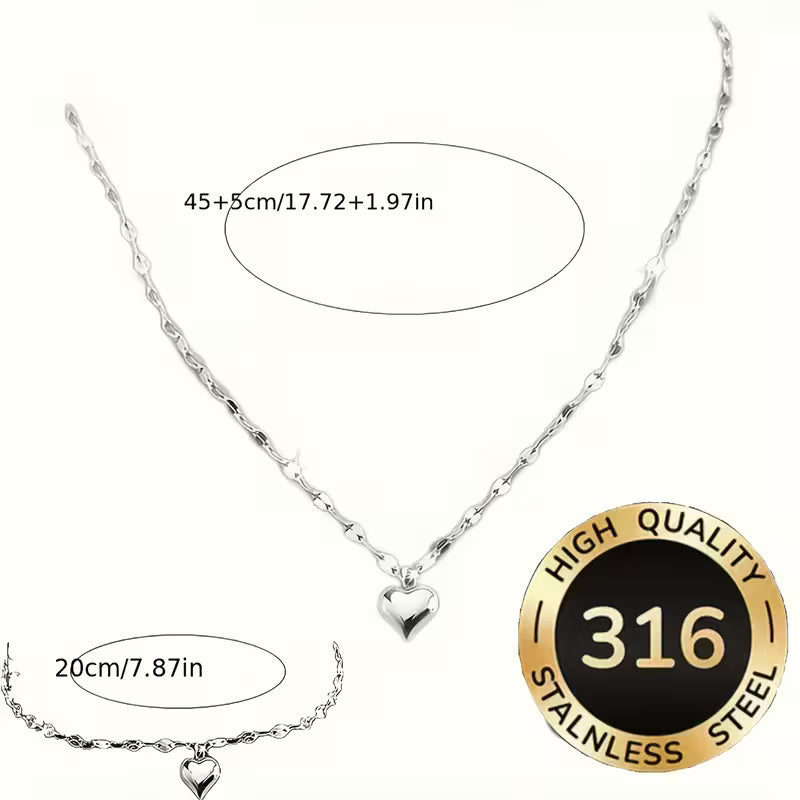 2pcs Elegant Hypoallergenic 316 Stainless Steel