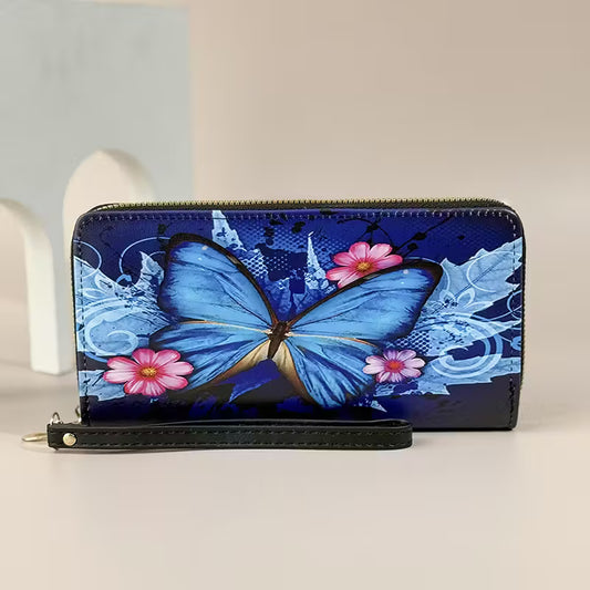 Women'S Vintage Butterfly Print Wallet