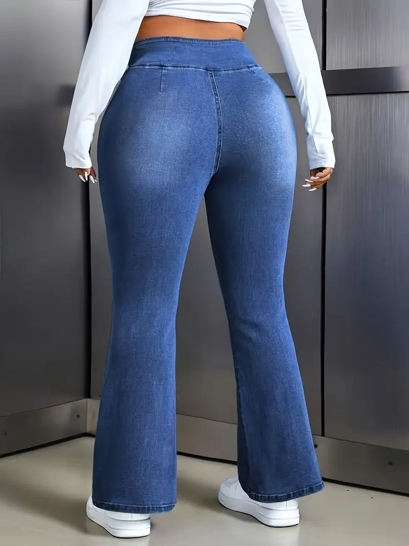 Women'S High-Waisted Flared Jeans