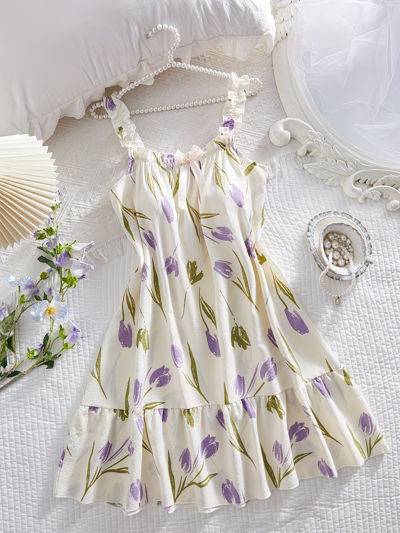 Floral Strappy Slip Dress — Stretch Fit