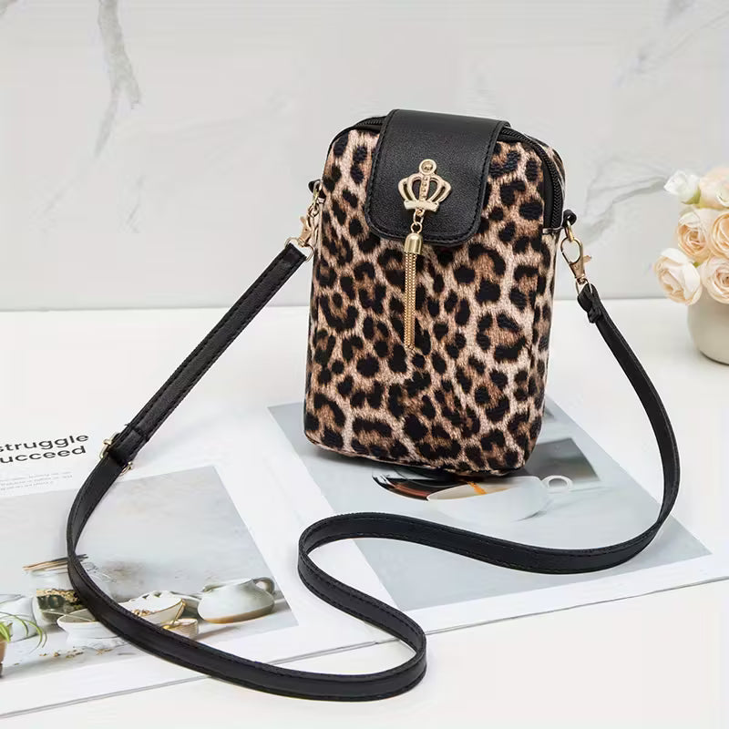 Women's Synthetic Crossbody Bag with Closure