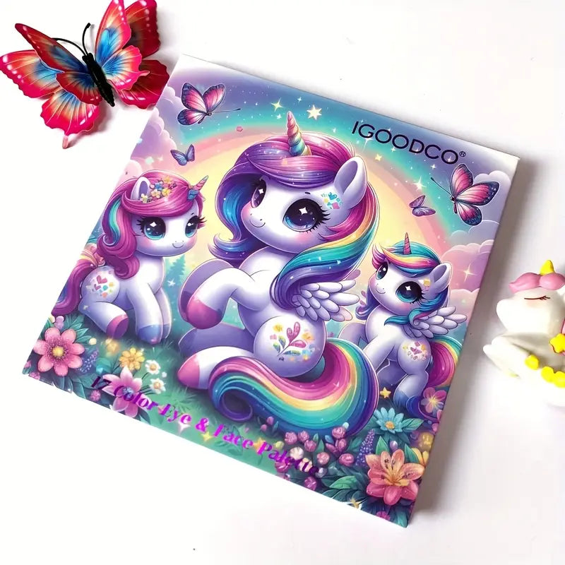 Adorable 17-color cartoon makeup palette