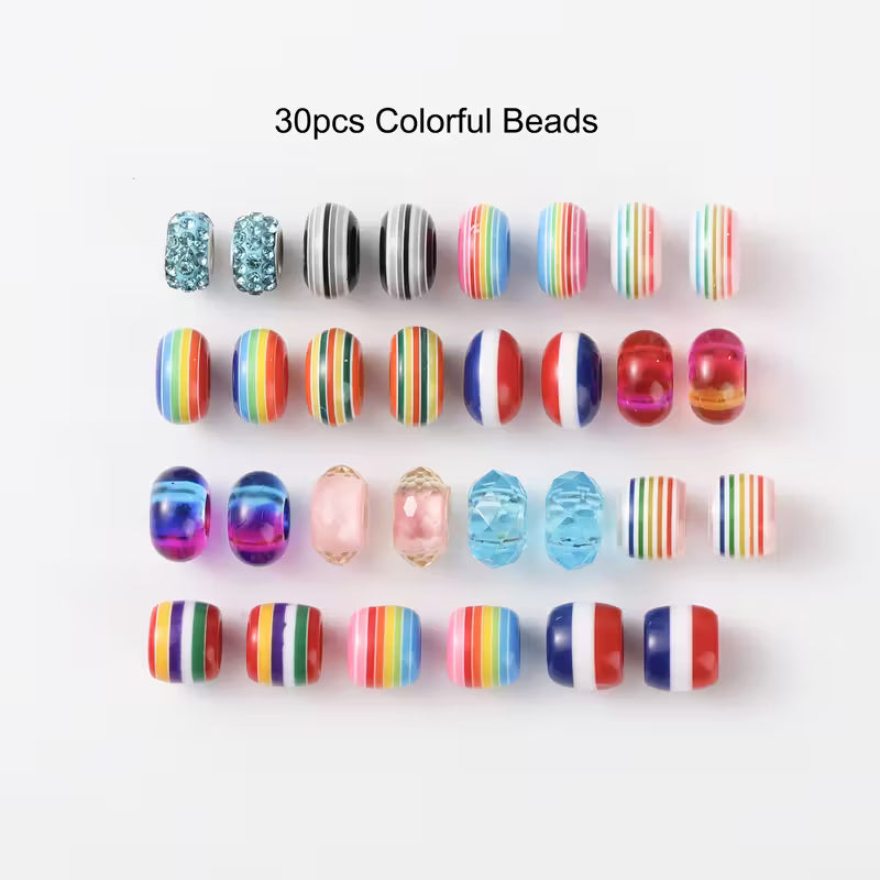 90pcs Charm & Pendant Bracelet Making Kit with Beads