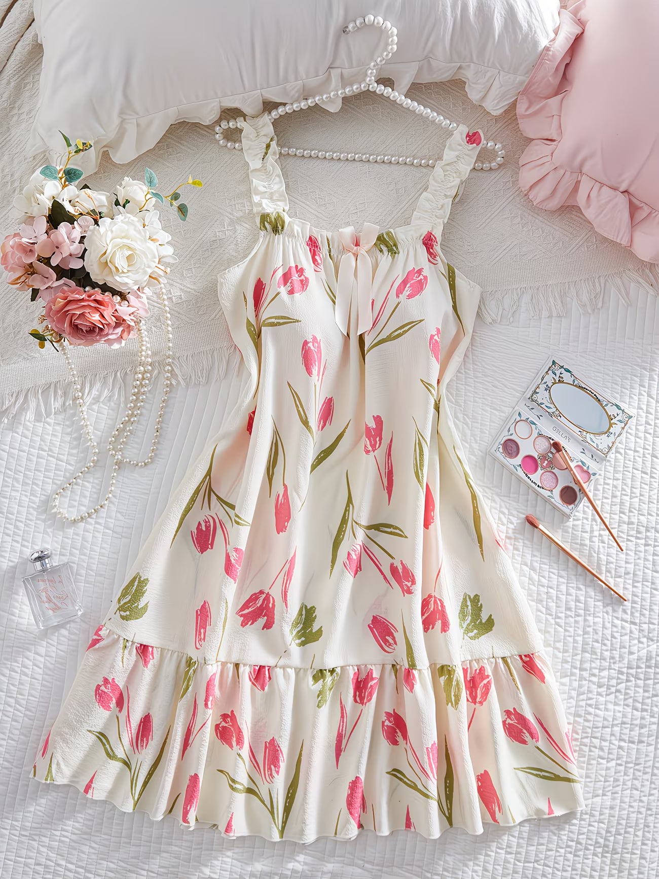 Floral Strappy Slip Dress — Stretch Fit