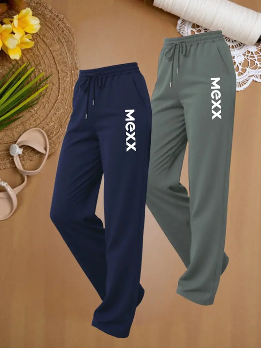 2pcs Women'S Casual Joggers with Drawstring Waist