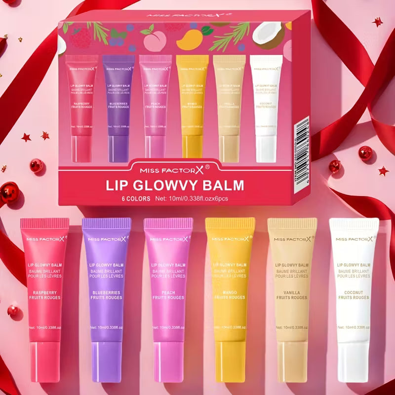 6pcs Colorful Lip Gloss Set,