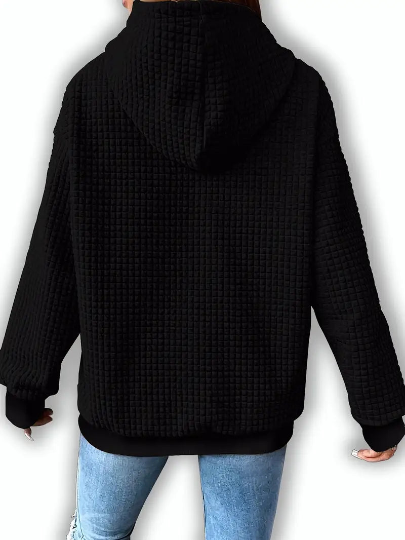 Women's Halloween Pumpkin Season Graphic Print Waffle Hoodie