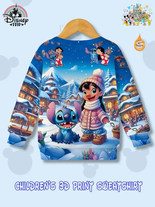 Stitch & Lilo Winter Town Girls' Sweatshirt