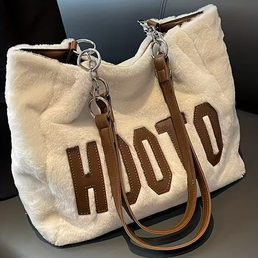 Women's Faux Fur Plush Faux Mink Handbag