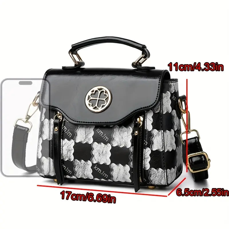 Checkered Pattern Elegant Small Handbag