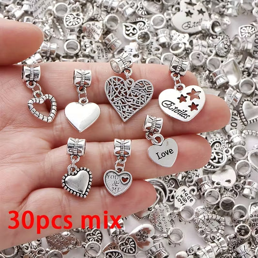 30pcs Love Heart Charm Set