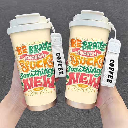 1pc 18Oz Insulated Travel Mug,