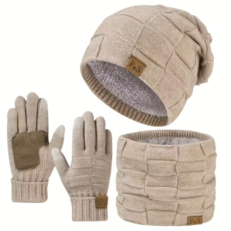 3pcs Fleece Winter Set for Men & Women