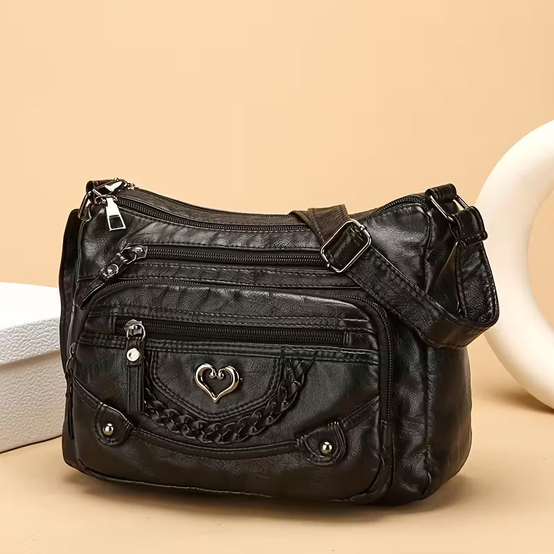 Soft Texture Fashionable Women'S Large Capacity Crossbody Bag,