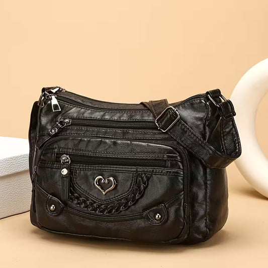 Soft Texture Fashionable Women'S Large Capacity Crossbody Bag,