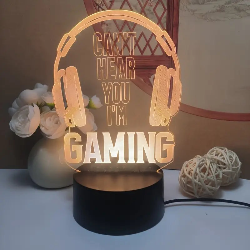 1pc "Can't Hear You, I'm Gaming" 3D LED Night Light