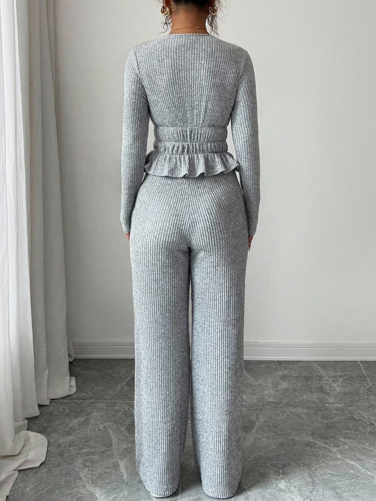 Elegant Top + Casual Pants Two-Piece Set