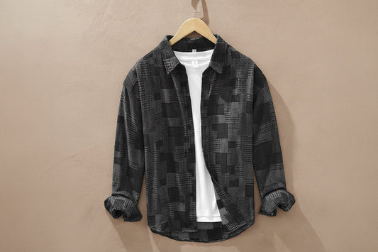 Men’s Jacquard Denim Shirt