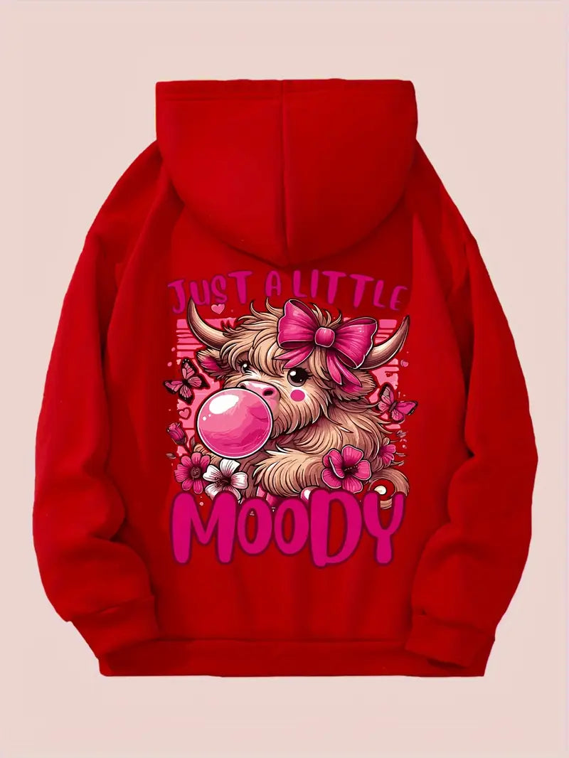 [Embossed Letter Casual Hoodie]