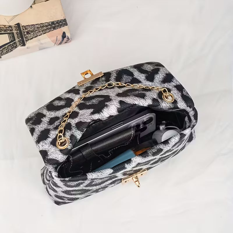 Women's Leopard Print Crossbody Bag