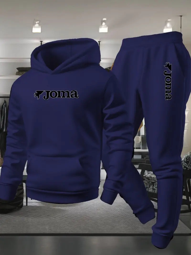 Men'S Autumn and Winter Pattern Casual Two-Piece Set,