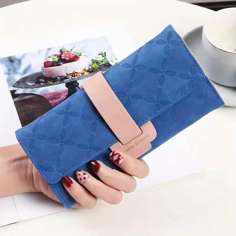 Custom Long Women'S Wallet - Embossed Floral Design,