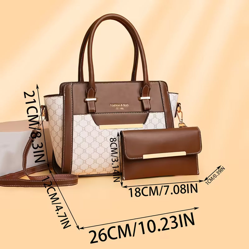 Vintage Floral Design Large Capacity Tote Bag