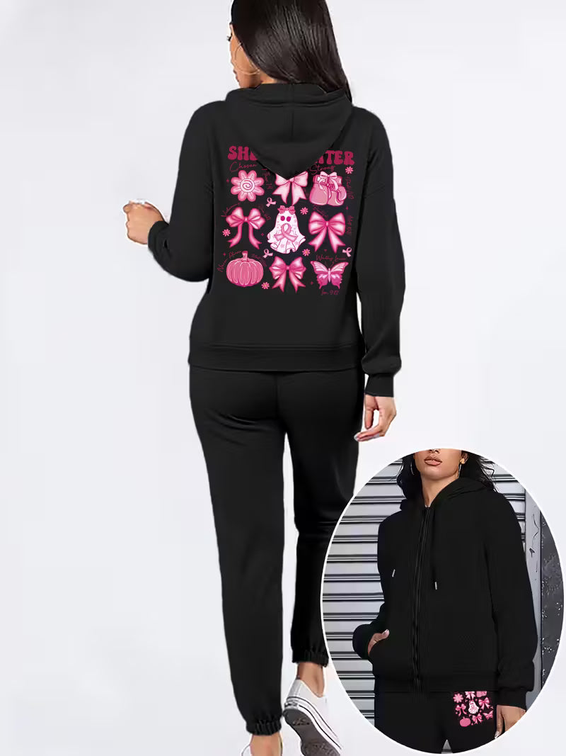 Graphic Print Two Piece Set