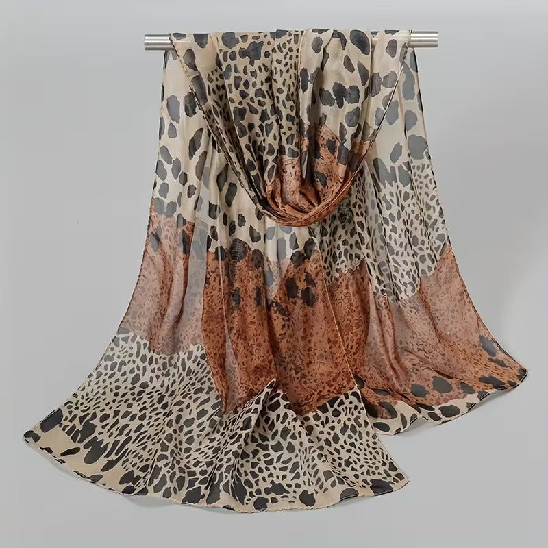 Bohemian Leopard Print Scarf
