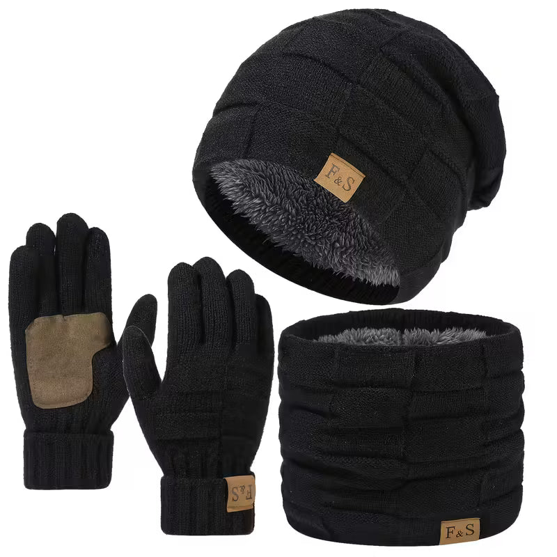 3pcs Fleece Winter Set for Men & Women