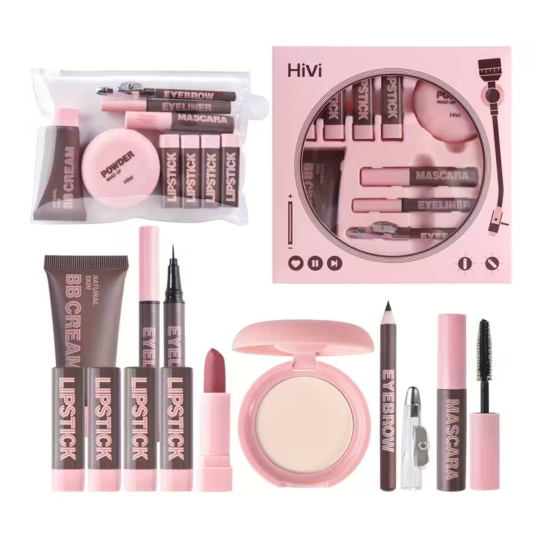 9pcs Portable Makeup Set Gift Box,
