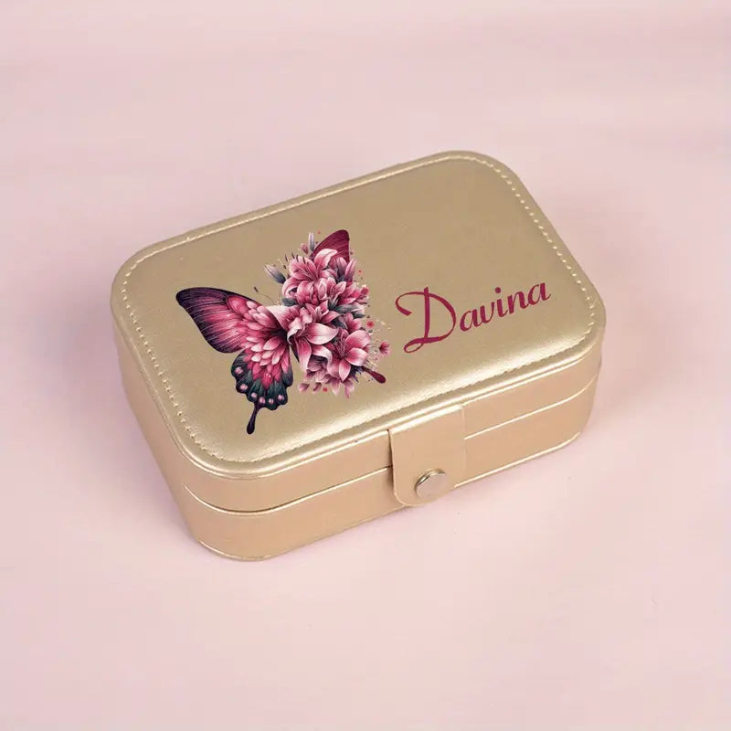 Personalized Butterfly Jewelry Box with Custom Name