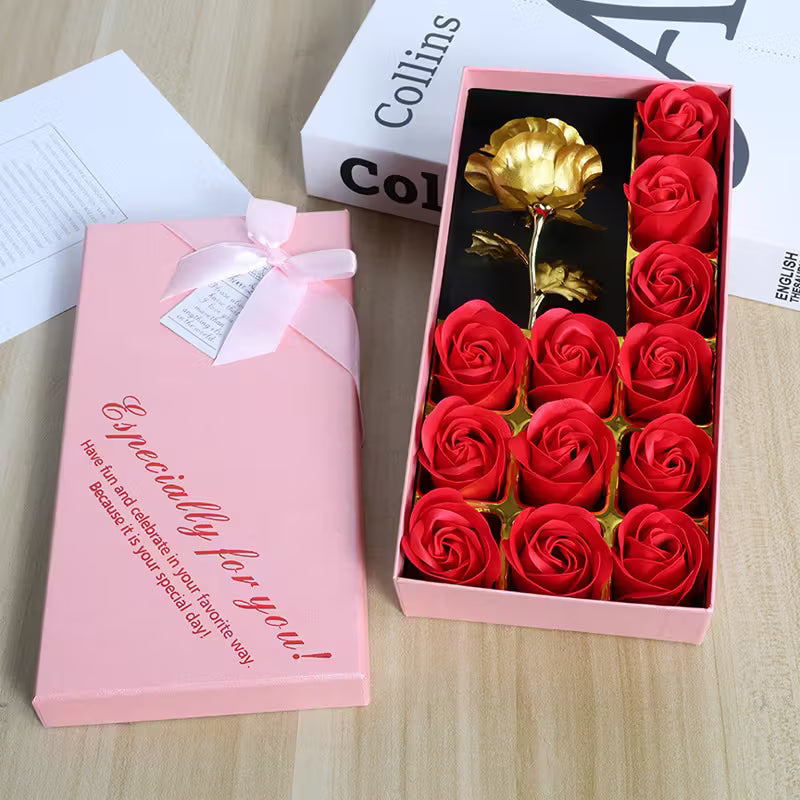 12pcs Soap Rose Small Gift Box