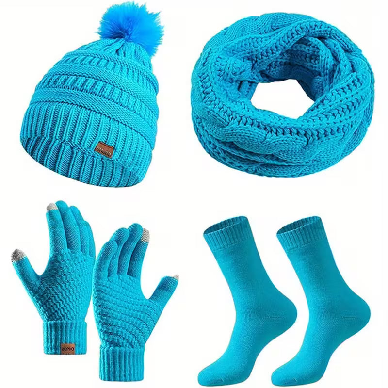 4pcs Women'S Winter Warm Set