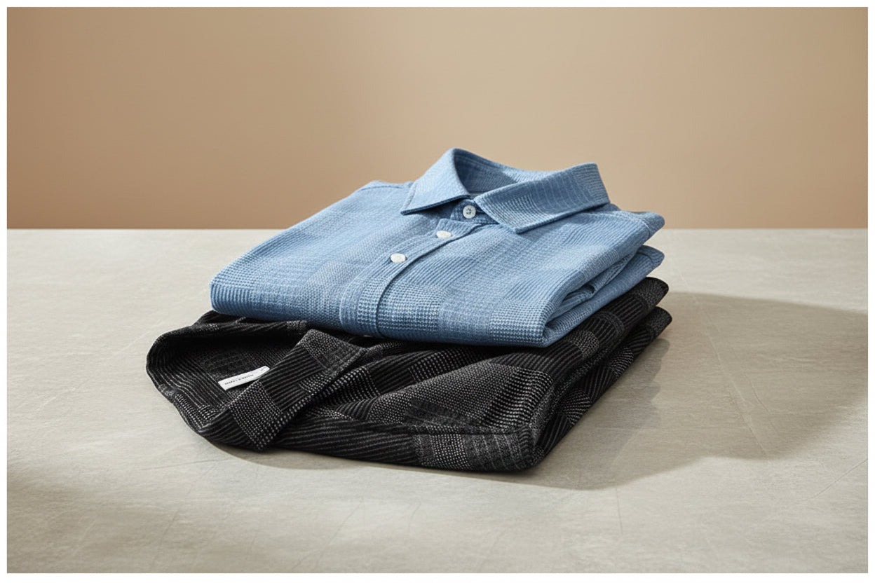 Men’s Jacquard Denim Shirt