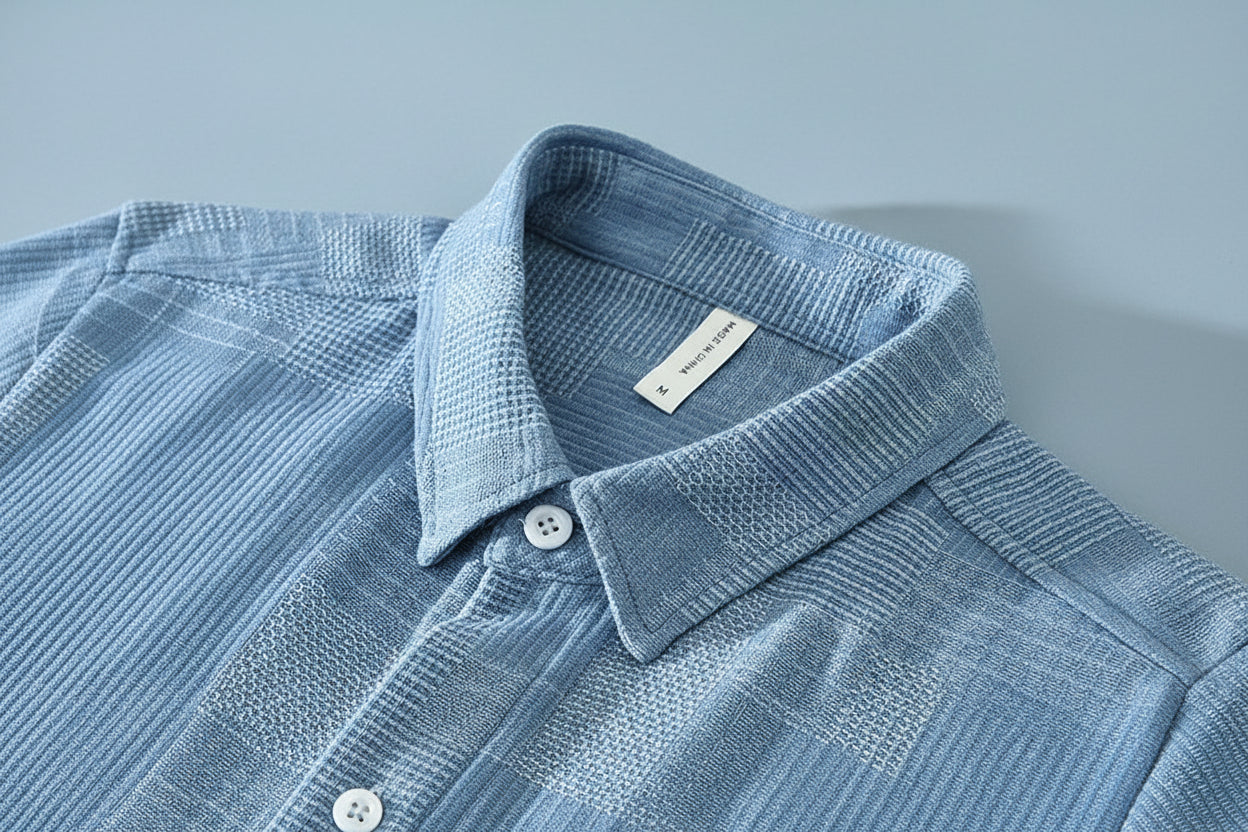 Men’s Jacquard Denim Shirt