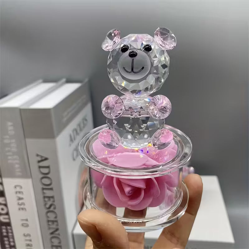 Charming Crystal Bear Figurine