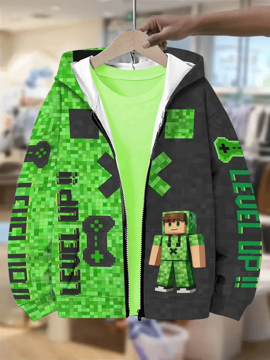 Boys' Upgraded Pixel Art Hoodie