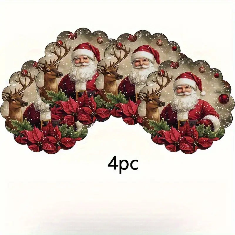 4pcs Christmas Placemats Set