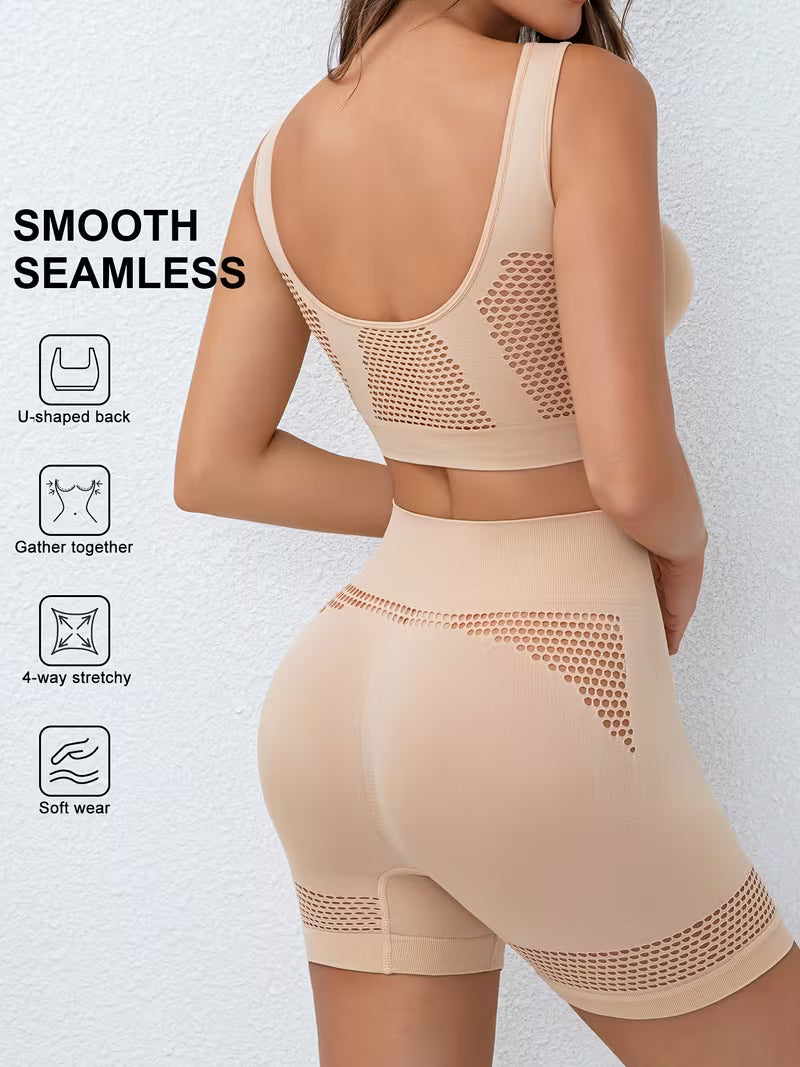 Women'S Sports Bra and Shorts Set