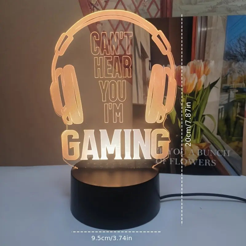 1pc "Can't Hear You, I'm Gaming" 3D LED Night Light