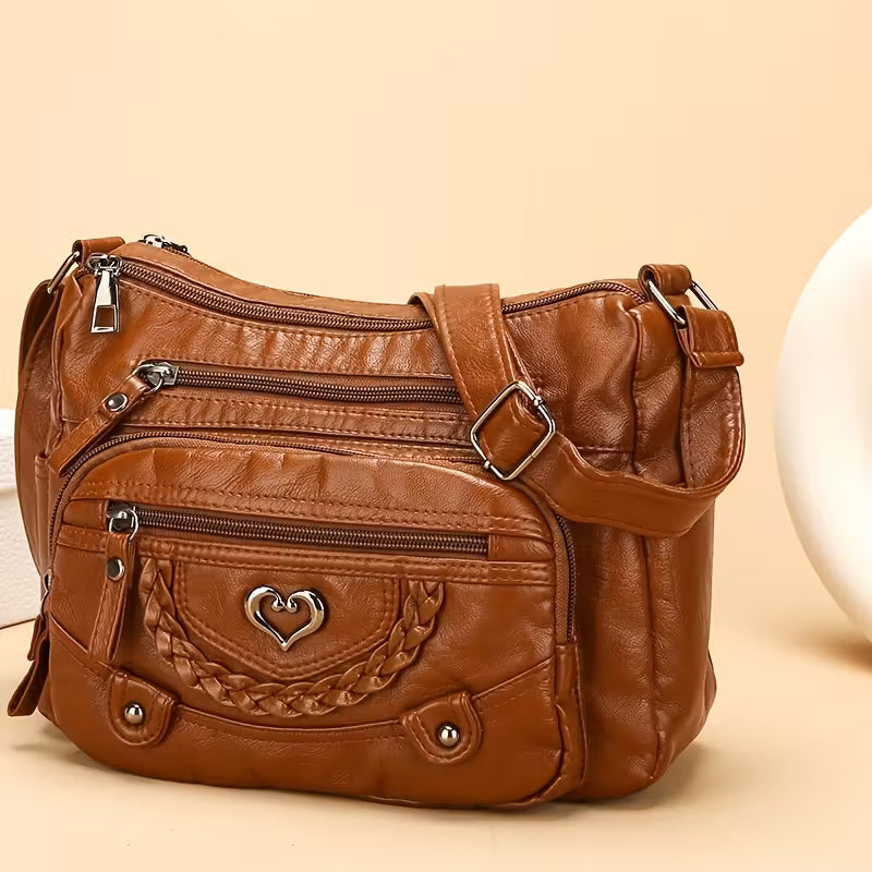 Soft Texture Fashionable Women'S Large Capacity Crossbody Bag,