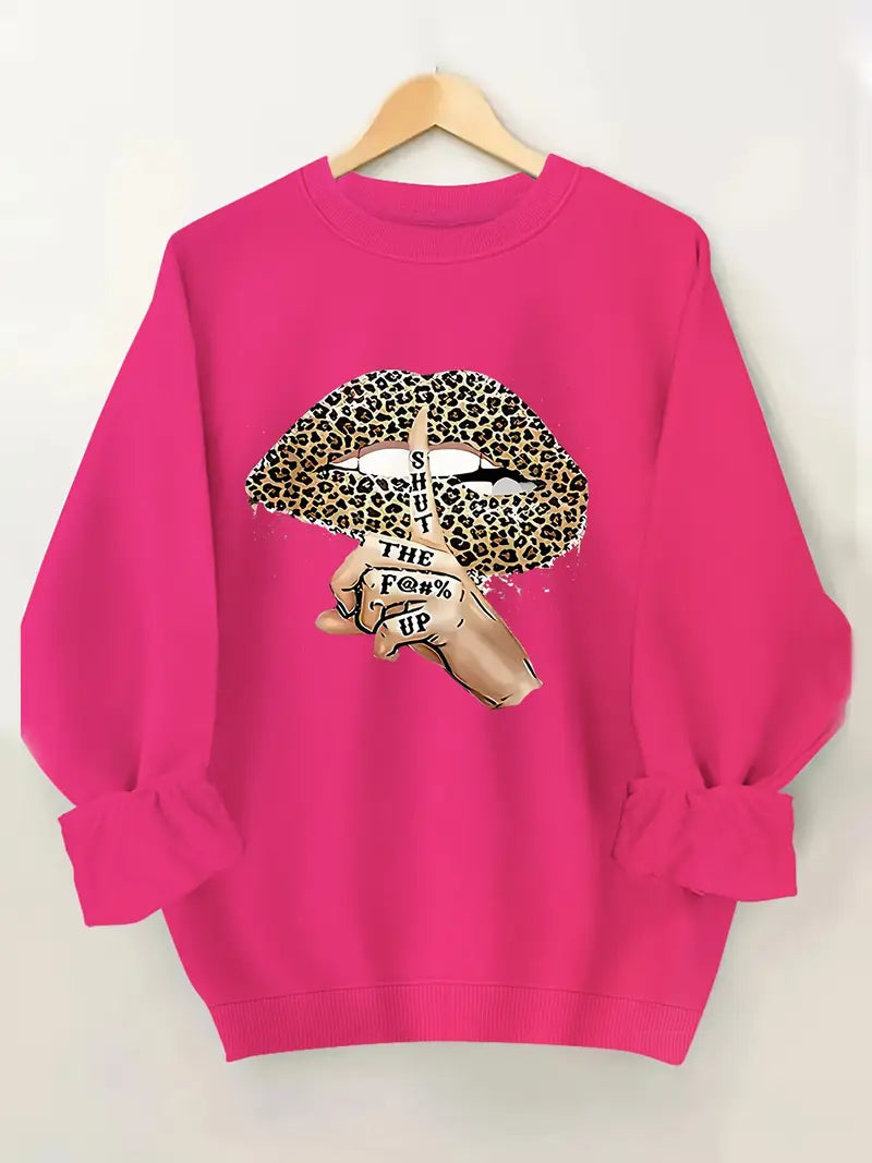 Plus Size Letter Printed sweater