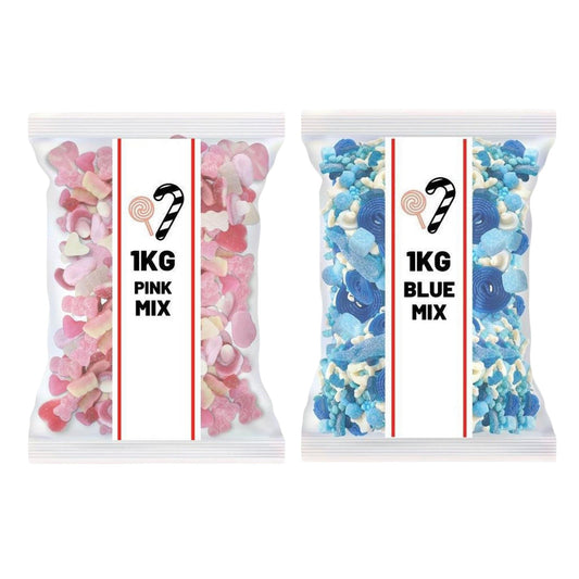 2 For £15.00 1kg Pick N Mix Sweets Blue & Pink